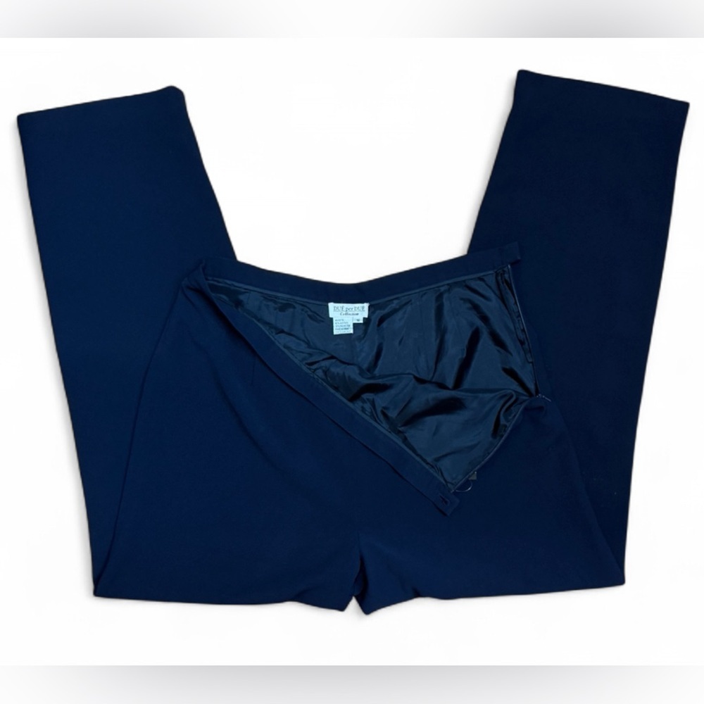 DUE per DUE Elegant Women's Navy Trousers - Picture 4 of 7